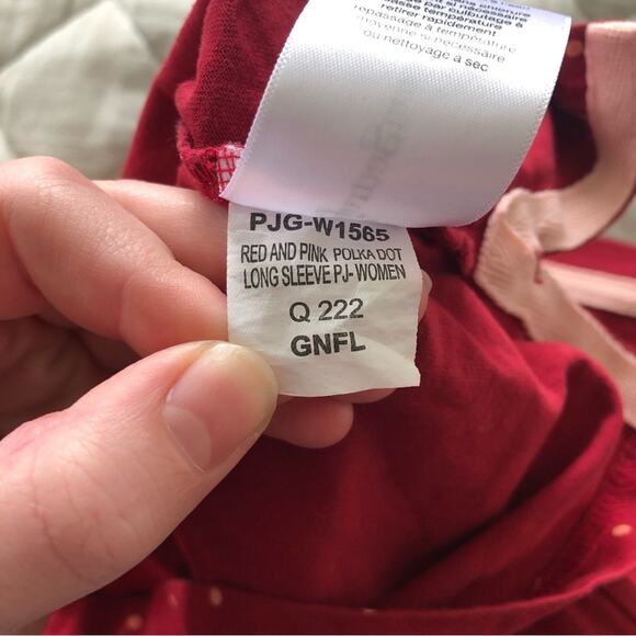 Pajamagram Women's Classic Polka Dot Jersey Pullover Pajamas in Red and Pink - Picture 7 of 8